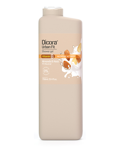 DICORA URBAN FIT Geles de baño Gel De Ducha Vitamine B Almond&Nuts 750Ml