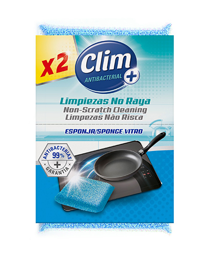 CLIM ANTIBACTERIAL Limpiezas delicadas Limpiezas No Raya Esponja Vitro X2