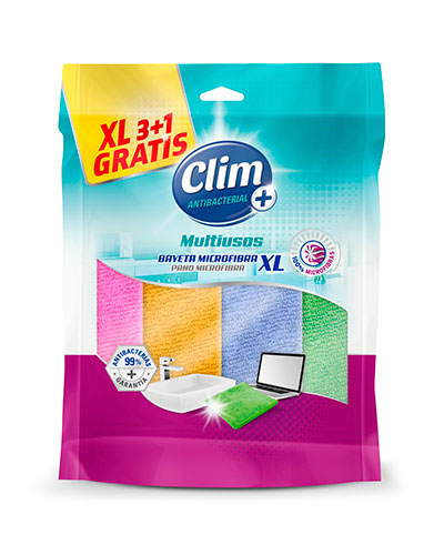 CLIM ANTIBACTERIAL Cleaning cloth, microfibres and cloths Microfiber Cloth Multipurpose XL 3+1