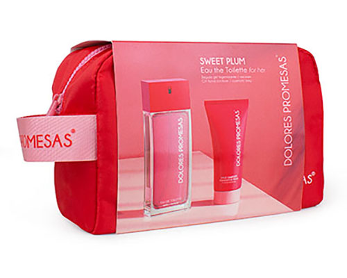 DOLORES PROMESAS Gift set SET SWEET PLUM<br>Eau de toilette for her 100ml+Hand Sanitizer+Cosmetic bag