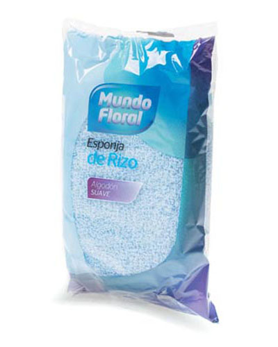 MUNDO FLORAL Higiene personal Esponja Rizo Rectangular