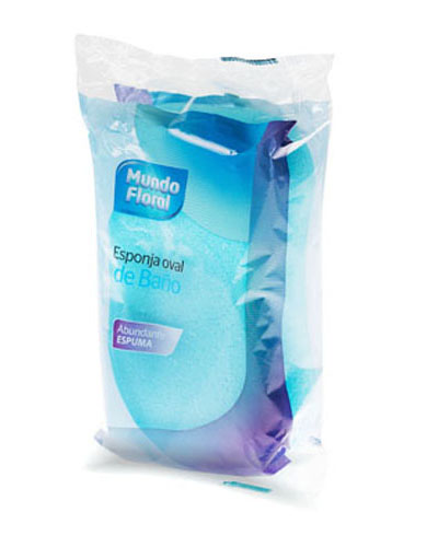 MUNDO FLORAL Higiene personal Esponja de Baño Oval