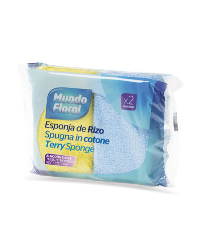MUNDO FLORAL Higiene personal Esponja Rizo x2