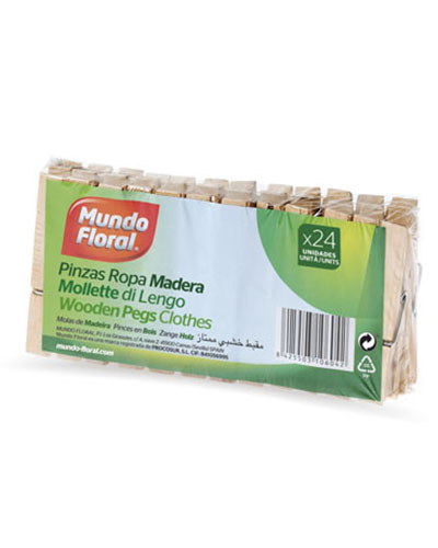 MUNDO FLORAL Hogar Pinza Madera